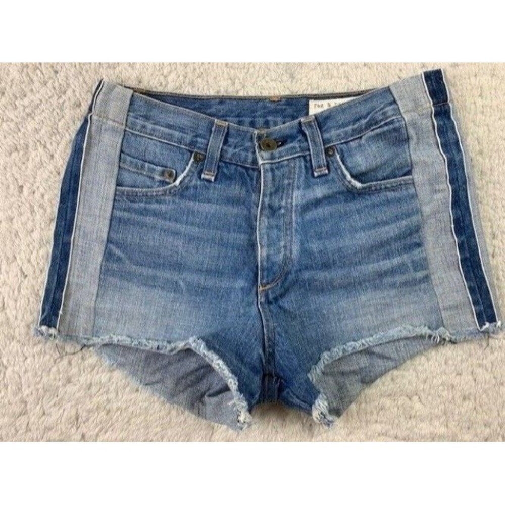 Rag & Bone Size 25 Womens Denim Jean Shorts Cut Off Cotton Shortie